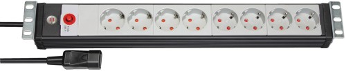 Listwa zasilająca Brennenstuhl Premium-Line 19 cali Steckdosenleiste 8-fach, Juodas/Lichtgrau, 3m - 2978681