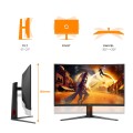 AOC G4 C32G4Z monitor komputerowy 80 cm (31.5") 1920 x 1080 px Full HD LCD Czarny, Czerwony - 3036618