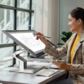ALOGIC Clarity Fold Touch monitor komputerowy 68,6 cm (27") 3840 x 2160 px 4K Ultra HD Ekran dotykowy Czarny, Srebrny - 3036766