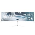 Arozzi Nova 49” Curved monitor komputerowy 124,5 cm (49") 5120 x 1440 px Dual QHD LED Biały - 2980809