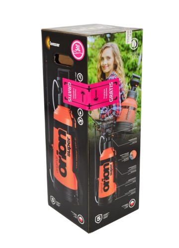 KWAZAR.OPRYSKIWACZ ORION SUPER NEW  3l  + PRZYŁĄCZE 3 RZĘDOWE - 3037096