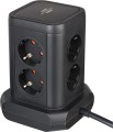 Brennenstuhl 1153560010 rozgałęziacz 2 m 8 x gniazdo sieciowe Wewnętrzna Czarny - 2981503