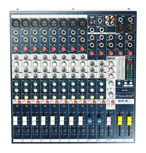 Soundcraft EFX8 - Analogowa konsoleta mikserska, procesor efektów - 2981636