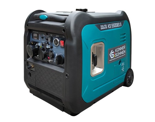 Könner & Söhnen KS 5500iEG S agregat prądotwórczy 5000 W 13,5 l Gazu płynny (LPG), Benzynowy Kolor Aqua, Czarny - 3037520