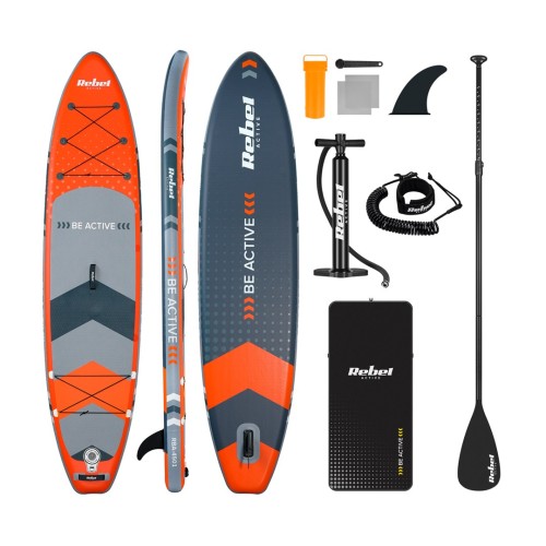 Deska SUP REBEL ACTIVE pompowana 350x81x15cm pomarańczowa - 2669703