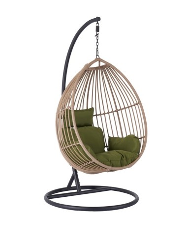 Wiszący hamak ciemny brąz - 3039566