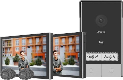 Zestaw wideodomofonowy dwurodzinny EZVIZ HP7 z dwoma monitorami - 3039621