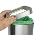 MAUL 9502594 kosz na śmieci Prostokątny Stal nierdzewna Czarny, Srebrny - 3039741