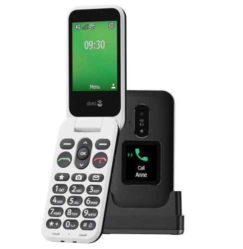 Doro Leva E30 7,11 cm (2.8") 142,7 g Czarny, Biały Telefon funkcjonalny - 3040524