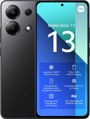 Smartfon Xiaomi Redmi Note 13 8/256GB Midnight Black brak NFC (OUTLET) - 3040730