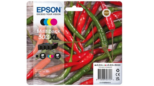Epson 503XL nabój z tuszem 4 szt. Oryginalny Wysoka (XL) wydajność Czarny, Cyjan, Purpurowy, Żółty - 3041892