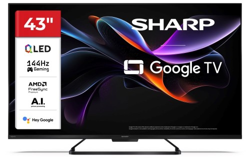 Telewizor SHARP 43HR7265E QLED 43" 4K Ultra HD Google TV Dolby Digital Plus DVB-T2 Czarny - 3042221