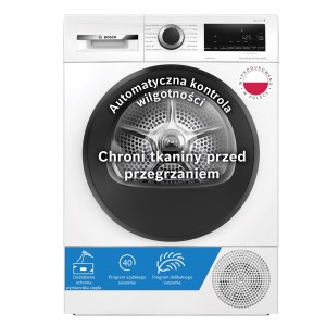 Suszarka BOSCH WQG241ALPL z pompą ciepła, 9kg, klasa D, 64dB, AutoDry