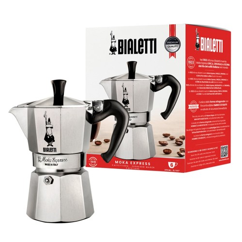 Bialetti Moka Express Kawiarka moka 0,3 l Aluminium, Czarny - 3032239