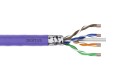 Kabel instalacyjny DIGITUS kat.6, F/UTP, Dca, AWG23/1, LSOH, 305m, fioletowy, szpula - 3033986