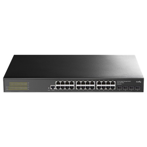 Cudy GS2024S2 łącza sieciowe Zarządzany L2/L3 Gigabit Ethernet (10/100/1000) 1U Czarny - 3034428
