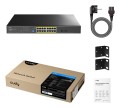 Cudy GS1020PS2 łącza sieciowe Gigabit Ethernet (10/100/1000) Obsługa PoE Czarny - 3034510