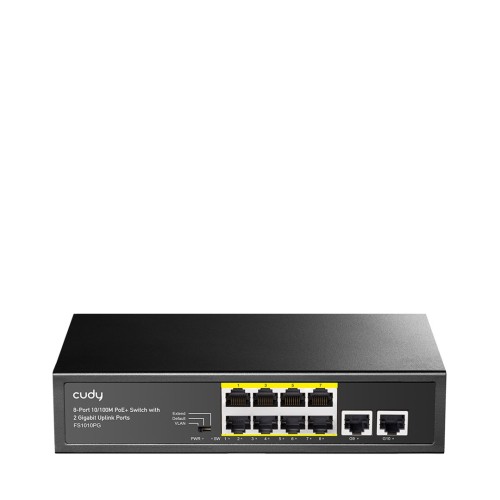 Switch CUDY FS1010PG 8-Port 10/100M PoE+ 120W 2xGbE Uplink - 3002821