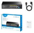 Switch CUDY FS1010PG 8-Port 10/100M PoE+ 120W 2xGbE Uplink - 3034540