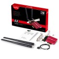 Karta sieciowa CUDY WE3000S AX5400 Wi-Fi 6 + BT 5.2 Intel AX210 Radiator PCIe - 3019647