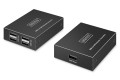Przedłużacz (extender) po skrętce kat.6 USB 2.0 do 150m, 4x USB-A do 480 Mbps, 1x RJ45 (Gigabit Ethernet) - zestaw (odbiornik/nadajnik) - 2877018