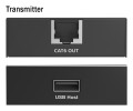 Przedłużacz (extender) po skrętce kat.6 USB 2.0 do 150m, 4x USB-A do 480 Mbps, 1x RJ45 (Gigabit Ethernet) - zestaw (odbiornik/nadajnik) - 2894057
