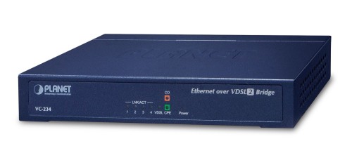 Planet VC-234 łącza sieciowe Zarządzany Fast Ethernet (10/100) Czarny 1U - 3035186