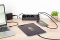 Digitus 3-drożna biurowa listwa zasilająca z 2 złączami USB-A i 1 złączem USB-C, czarna - 2978652