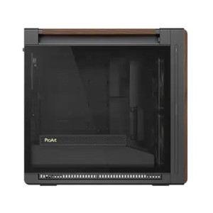 ASUS ProArt PA602 Wood Edition Modern Black - Tempered Glass Panel Midi Tower Czarny, Drewno