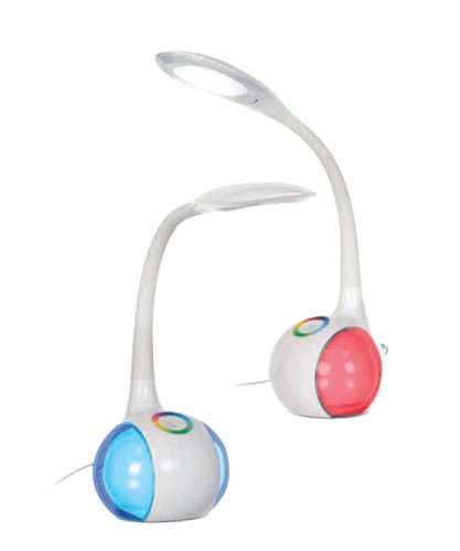 Lampka na biurko stołowa biurkowa LED Activejet RAINBOW RGB biała - 1063083