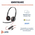 Poly Blackwire 3220 Stereo USB-C Black Headset +USB-C/A Adapter (Bulk) - 2878835
