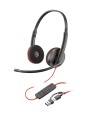 Poly Blackwire 3220 Stereo USB-C Black Headset +USB-C/A Adapter (Bulk) - 2624253