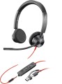 Poly Blackwire 3325 Stereo Microsoft Teams Certified USB-C Headset +3.5mm Plug +USB-C/A Adapter - 2484241