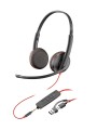 Poly Blackwire 3225 Stereo USB-C Headset +3.5mm Plug +USB-C/A Adapter (Bulk) - 2652430