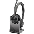 POLY Stereofoniczny zestaw słuchawkowy USB A Voyager 4320 + przejściówka BT700 USB-A + podstawka ładująca - 2627633