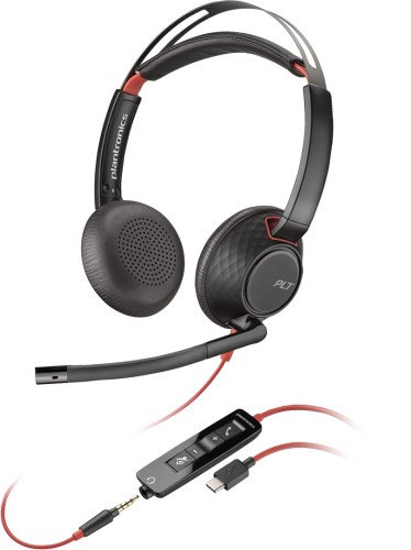Poly Blackwire 5220 Stereo USB-C Headset +3.5mm Plug +USB-C/A Adapter - 2074450