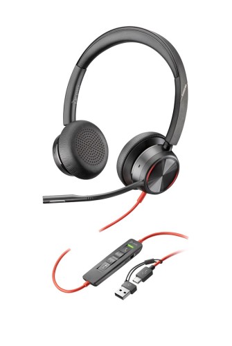 Przewodowe słuchawki HP Poly Blackwire 8225 USB-C/A - 2819521