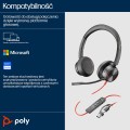 Przewodowe słuchawki HP Poly Blackwire 8225 USB-C/A - 2899182