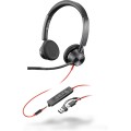 HP Poly Zestaw słuchawkowy stereo Poly Blackwire 3325 USB-C z certyfikatem Microsoft Teams + wtyczka 3,5 mm + przejściówka USB-C/A - 2631312
