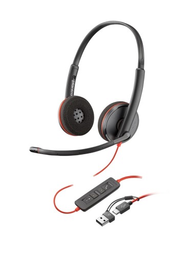 Słuchawki Poly Blackwire 3220 Stereo USB-C Headset +USB-C/A Adapter Retail Packaging - 2778696