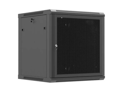 LANBERG SZAFA INSTALACYJNA RACK WISZĄCA 19" 12U 600X600 CZARNA DRZWI PERFOROWANE (FLAT PACK) - 3040249