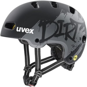 Kask rowerowy dziecięcy UVEX Kid 4 Style MIPS Dirt Black Matt 55–58 cm