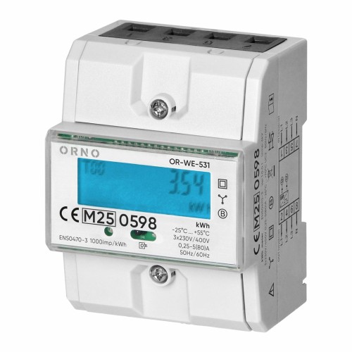 ORNO 3-FAZOWY LICZNIK 80A 3 MODUŁY - 3001740