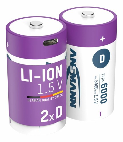 Ansmann 1314-0005 bateria do użytku domowego Bateria do ponownego naładowania D Litowo-jonowa (Li-Ion) - 2972211