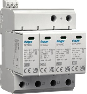 SPA931  SPD OGRANICZNIK PRZEPIĘĆ T1+T2 B+C 4P 4M 12.5/50KA 1.5KV TNS