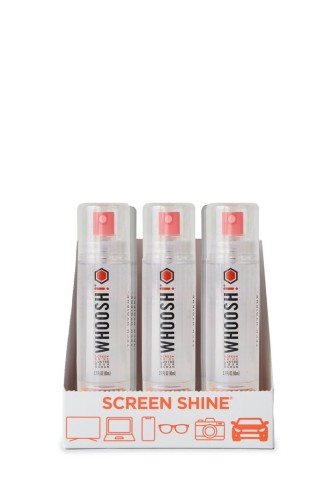 Whoosh Grab and GO - spray do czyszczenia ekranów 80ml + ściereczka z mikrofibry (9 sztuk w ekspozytorze) - 3045322