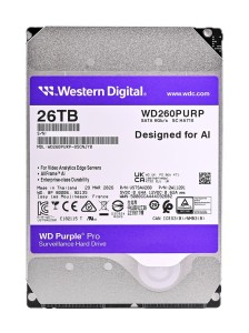 Dysk HDD WD Purple Pro WD260PURP (26 TB ; 3.5"; 512 MB; 7200 obr/min)