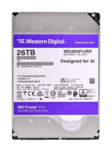 Dysk HDD WD Purple Pro WD260PURP (26 TB ; 3.5"; 512 MB; 7200 obr/min) - 3052949