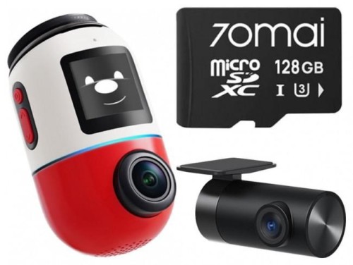 Wideorejestrator 70mai X800 Omni 4K/GPS/WiFi Dual czerwony + karta SD 70mai 128GB - 2973958