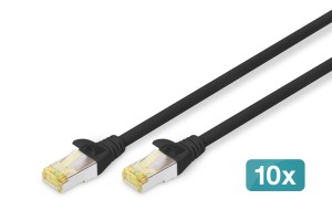 Digitus Kabel krosowy CAT 6A S/FTP, 10 sztuk
